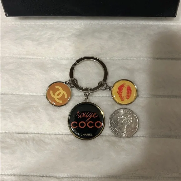 Chanel Rouge Coco Triple Charm Keyring/Bag Charm - Limited Edition